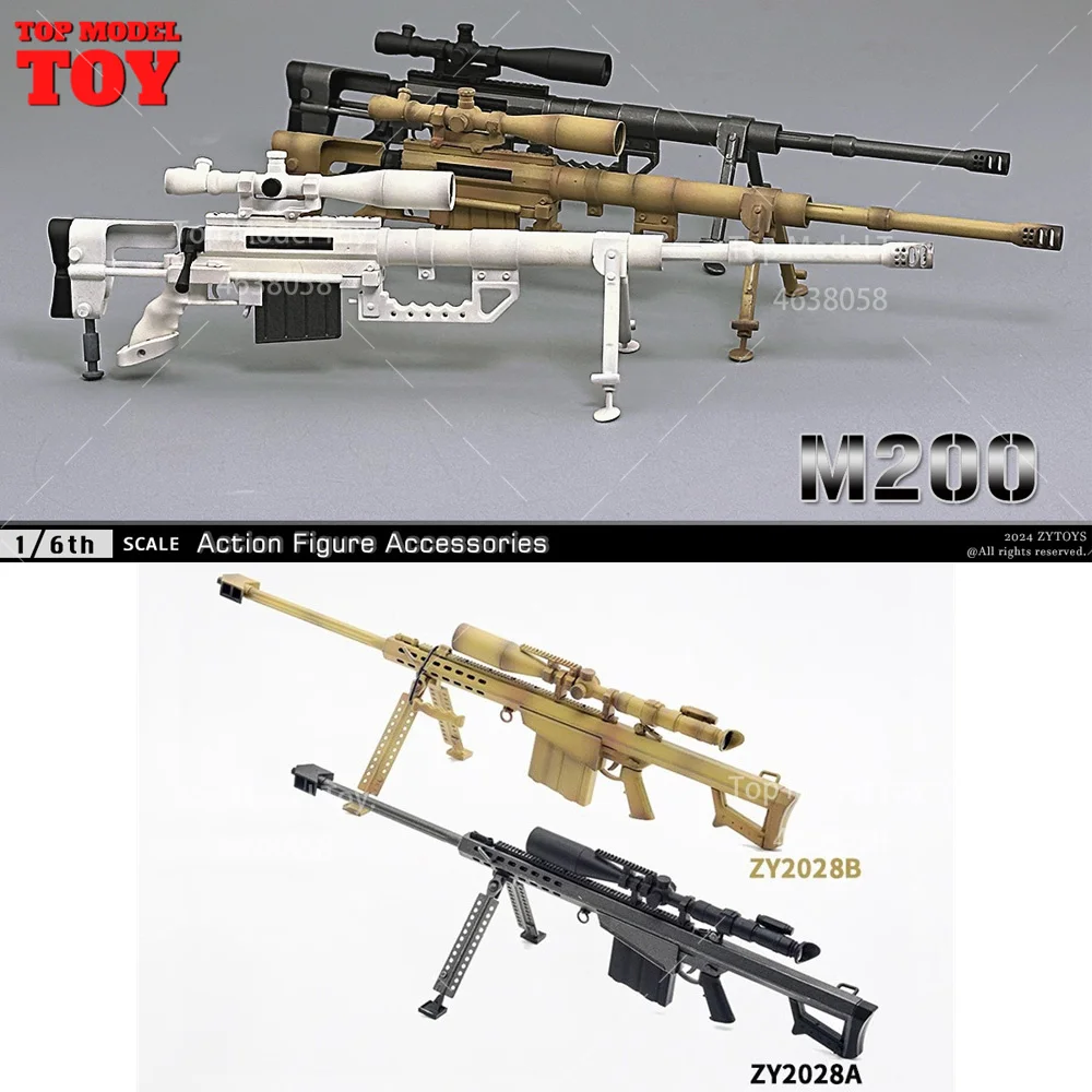 ZYTOYS ZY2027 ZY2028 1/6 M200 M82A1 karabin snajperski wojskowa broń bojowa pistolet Model dla 12 "żołnierz figurka ciało lalki