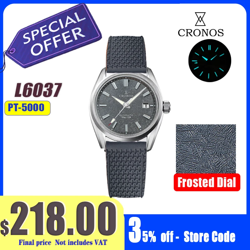 Cronos New 39mm Texture Luxury Men Business Dress Watches SW200