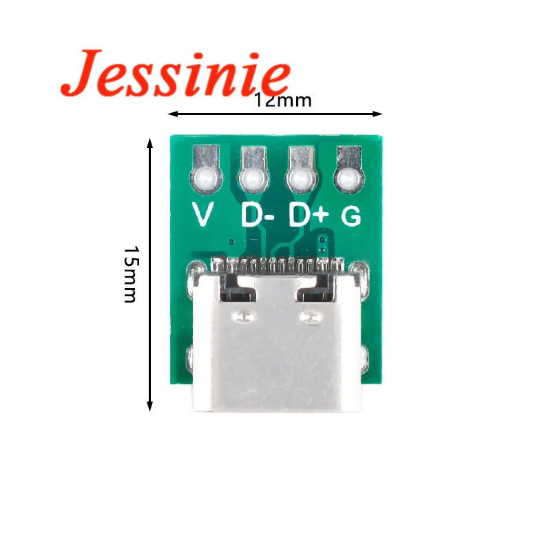10/5/1pcs TYPE-C USB 3.1 Type C Connector 16 Pin Test PCB Board Adapter 16P Connector Socket For Data Line Wire Cable Transfer