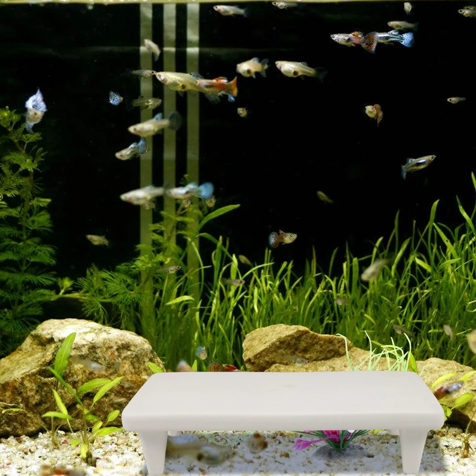 

Purple Sand Aquarium Hideaway Decoration Secure Betta Fish Hideout Cave Fish Tank Ornament Underwater Decor Aquarium Accessory
