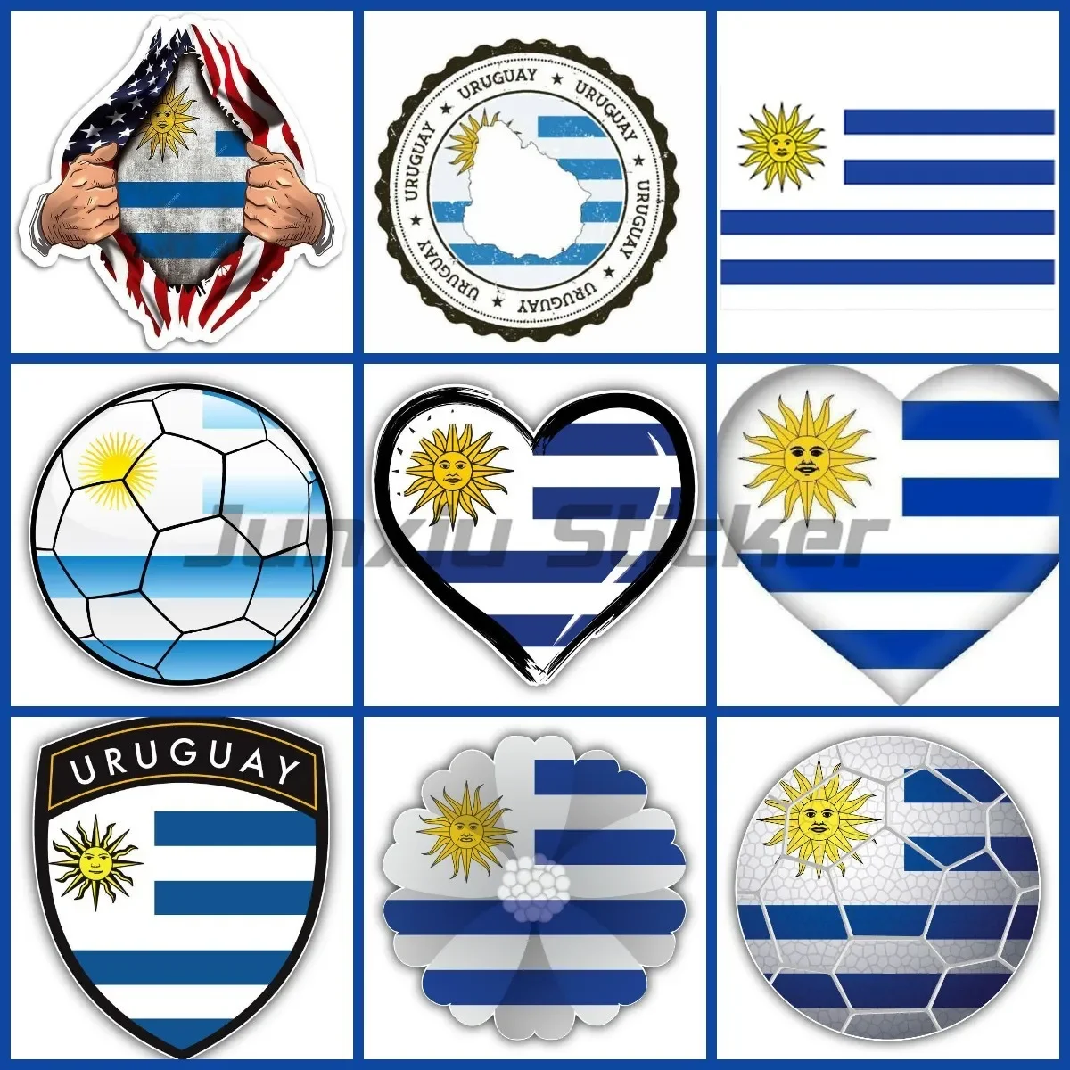 

Uruguay Map Flag Decals Car Accessories Vinyl Waterproof Window Laptop Wall Rooms Truck Moto Racing Helmet Stickers