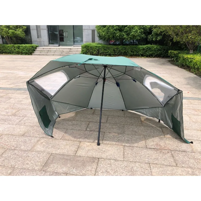 2.4 Meters Portable Beach Tent Umbrella Multi-functional Canopy Camping Team Canopy Large  Umbrella Parasol Canopy