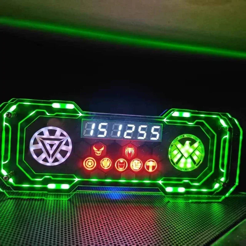 DIY RGB Relógio Decoração Jogo Atmosfera Sala Arte Decoração de mesa
