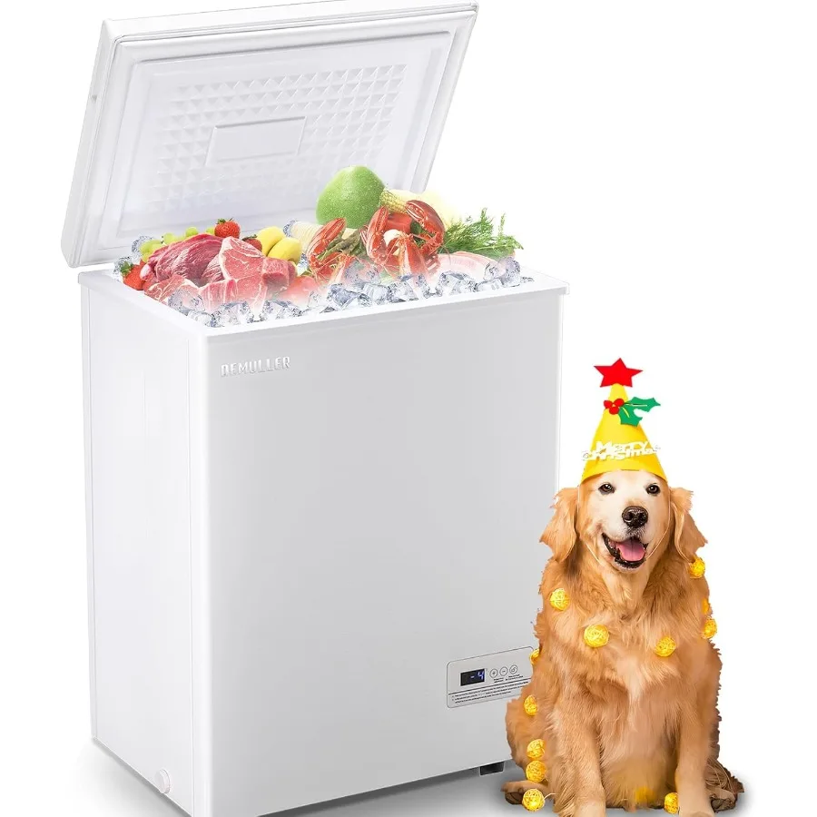 فريزر صدر مدمج مع سلتين قابلتين للإزالة، ترموستات إلكتروني بسعة 3.5 قدم مكعب تتراوح من 50 إلى -12 غطاء مفتوح #1