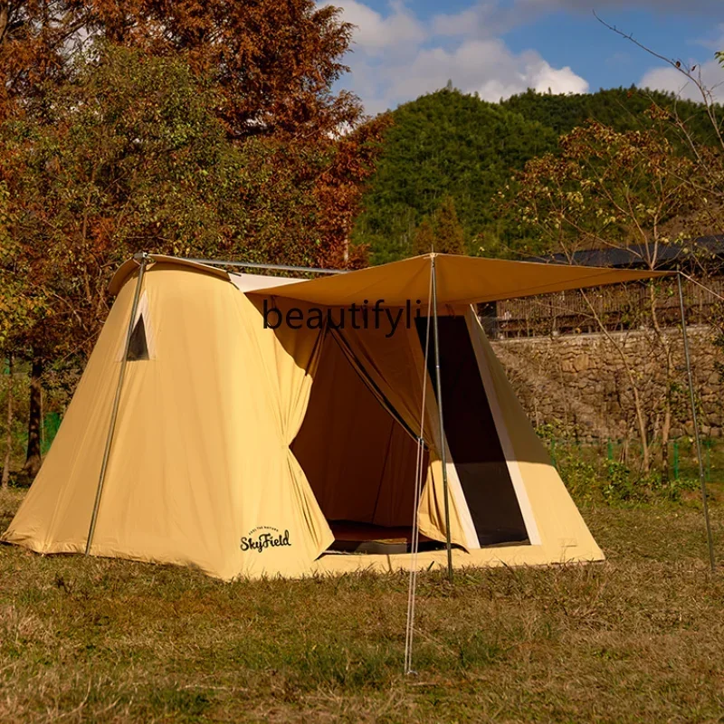 

LXУличная палатка, оборудование для кемпинга, непромокаемая пружинная палатка, утолщенная уличная ветрозащитнаяSSS