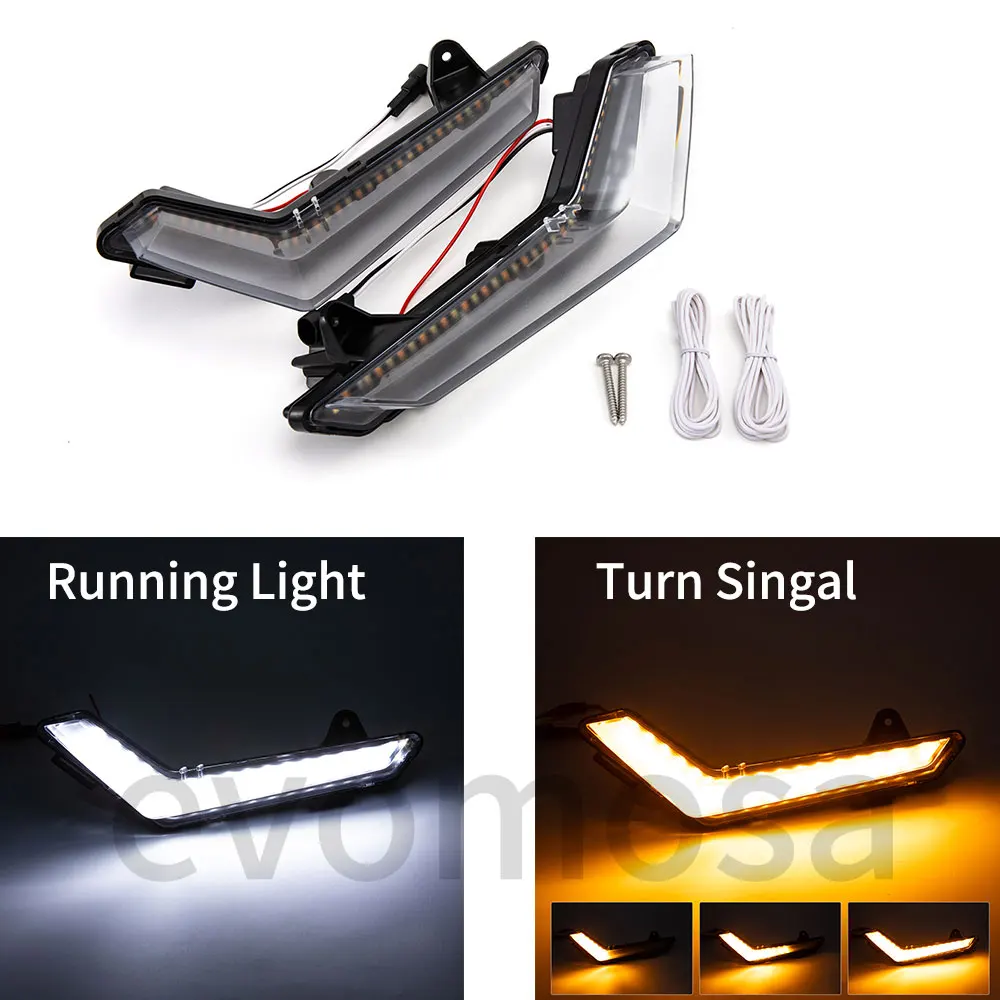 

LED Flow Turn Signal Light Daytime Running Lamp DRL Flashing Flowing Yellow LED For Can-Am Defender 2020+ Defender Max 2020+
