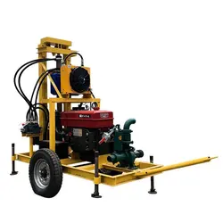 Factory Wholesale 120m Wheel Mounted Water Well Borehole Drilling Rig Drilling Rig For Water Well