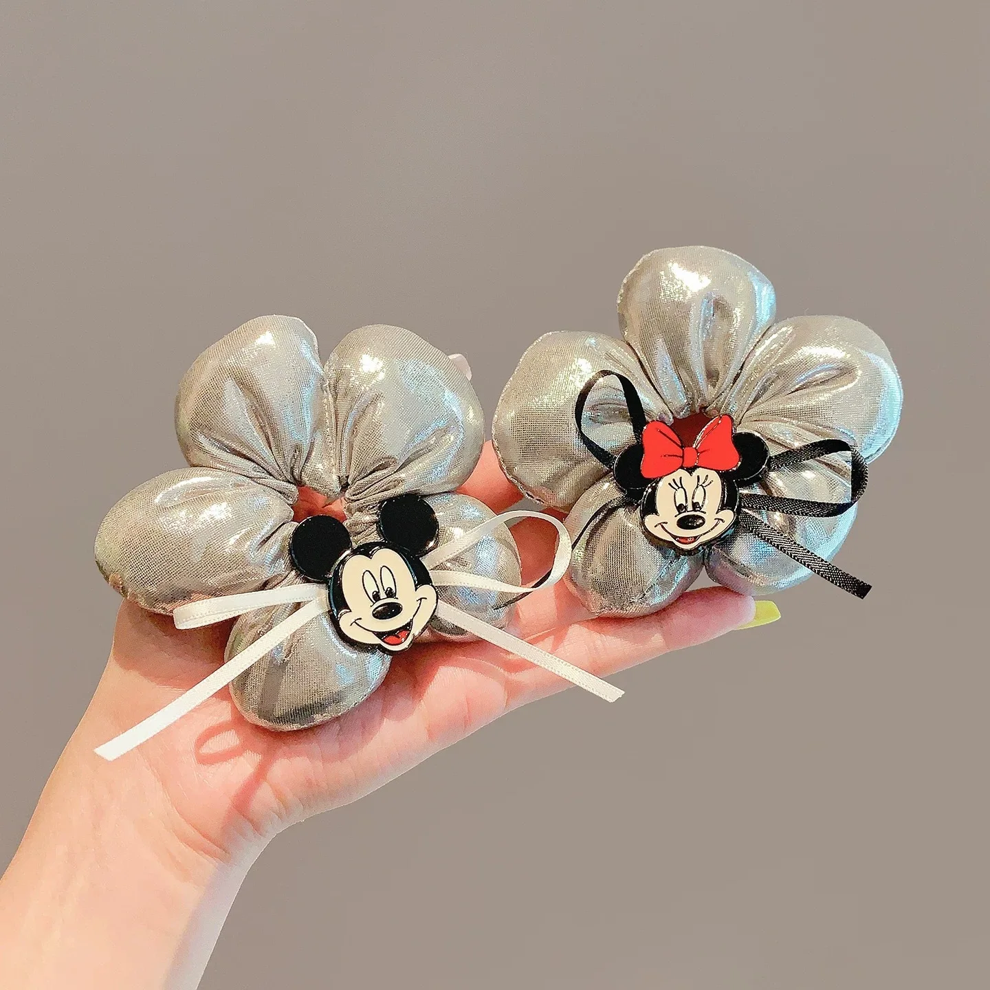 Детский элитный цветок Disney, лепестки волос, круг для девочек, фрикадельки для маленьких девочек, трехмерные волосы, сладкий бант, веревка для головы