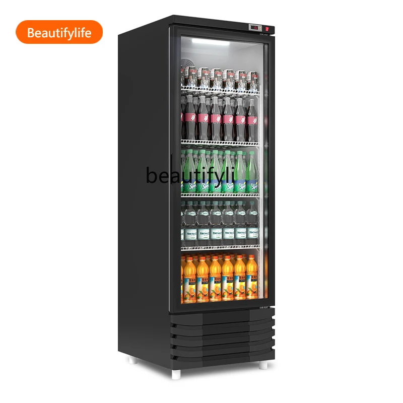 A55 Hot and Cold Dual Temperature Display Cabinet Supermarket Heating Cabinet Single Door Fresh-keeping Beverage Cabinet