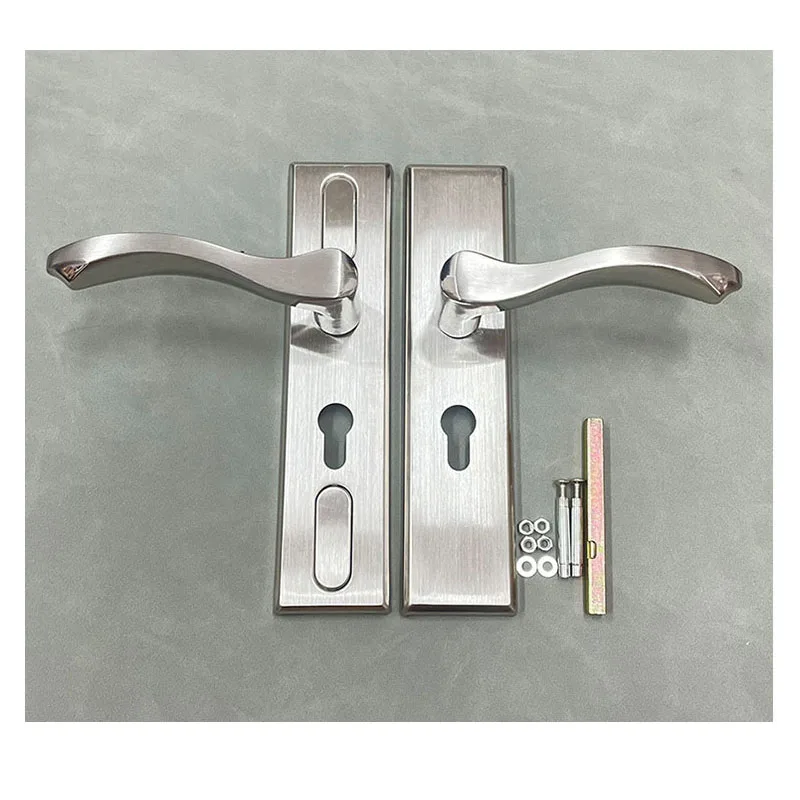 

Adjustable Stainess Steel Door Handle lock set Home Security With Keys Solid Square Tongue Interior Door Lock 50 58