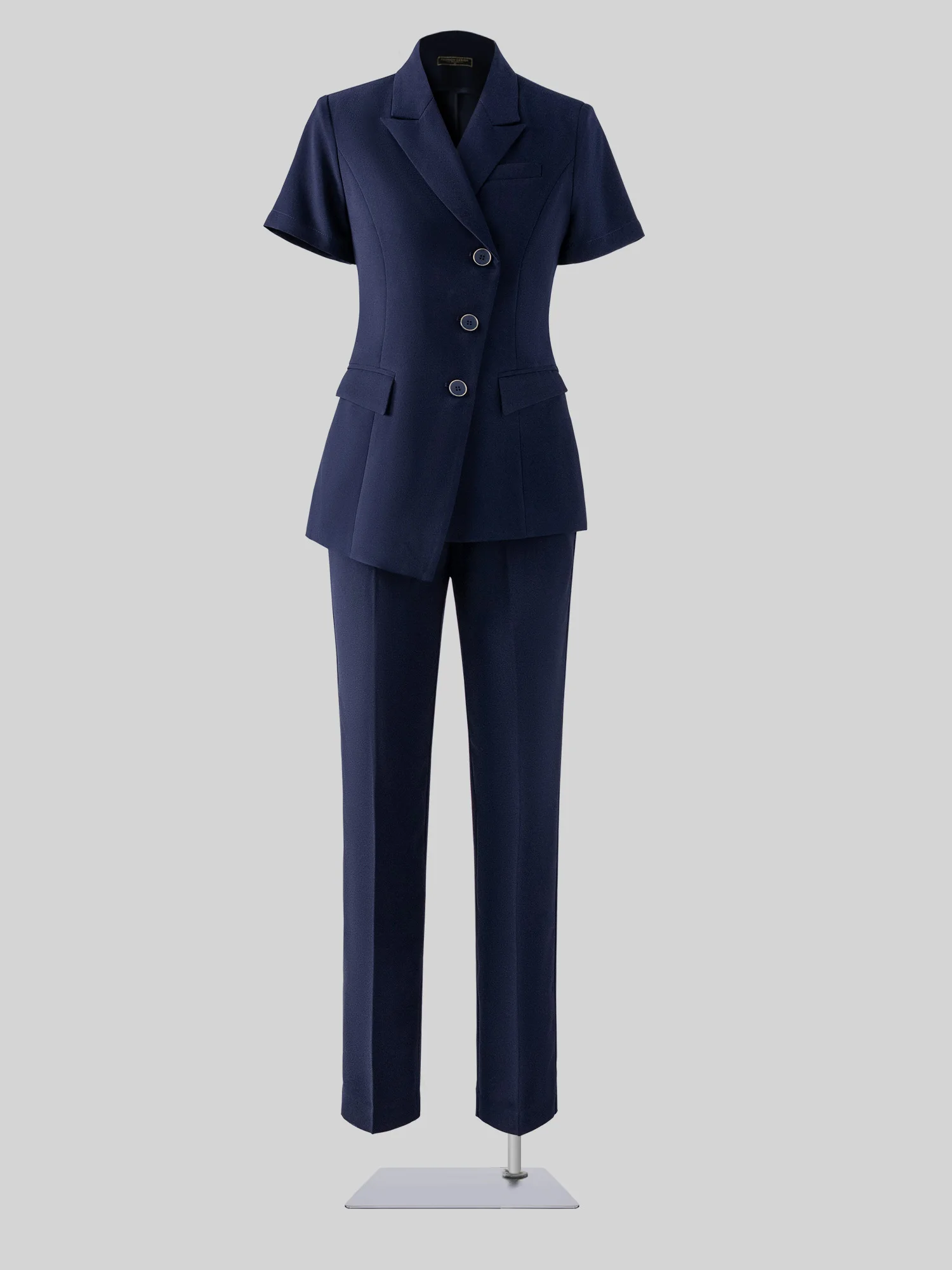 

Elegant Single-Button Short-Sleeve Suit Set for Women Professional Workwear Summer New Style Simple And Dry Personality