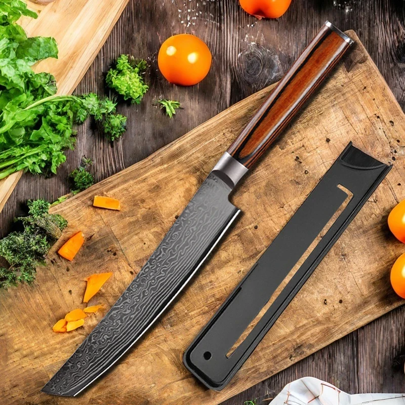

Damascus Steel Japanese Chef's Knife 6 inch Meat knife High hardness 67 layer kitchen knife Special cooking tool for sushi knife