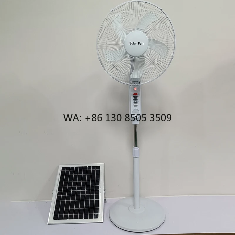 16 Adjustable Wide-Angle Solar Panel Rechargeable Electric Mosquito Repellent Standing Fan