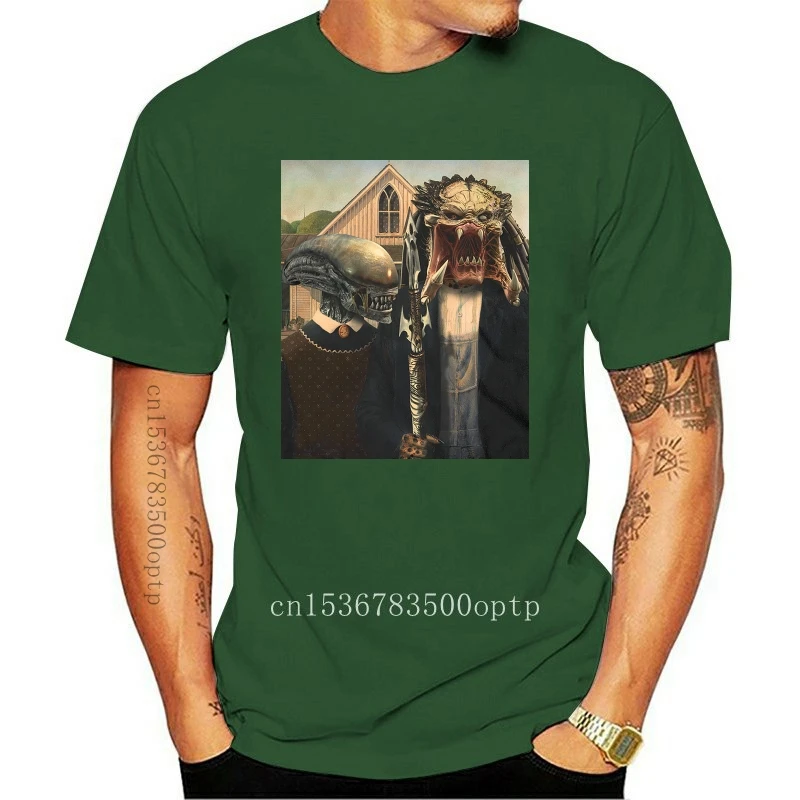 New Xenomorph T Shirt, Predator T-shirt, American Gothic, Alien Covenant, Halloween  Men 2021 Brand Clothing Tees Casual Top Tee