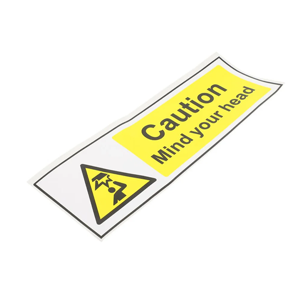 Signalering Lage Overhead Clearing Waarschuwing Let Op Uw Sticker Sticker Waarschuwing Zelfklevende Veiligheidsborden Stickers Waterdicht