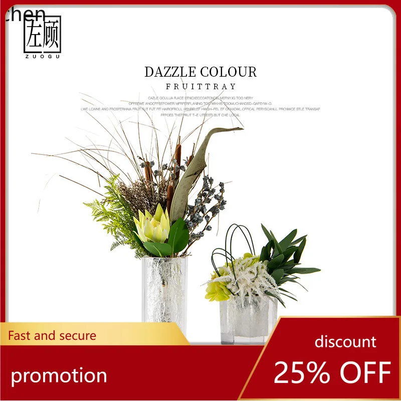 YFY Light Luxury Artificial Flower  Model Room Living Room Coffee Table Sales Office Dining Table Vase  Front Desk  Floral Art