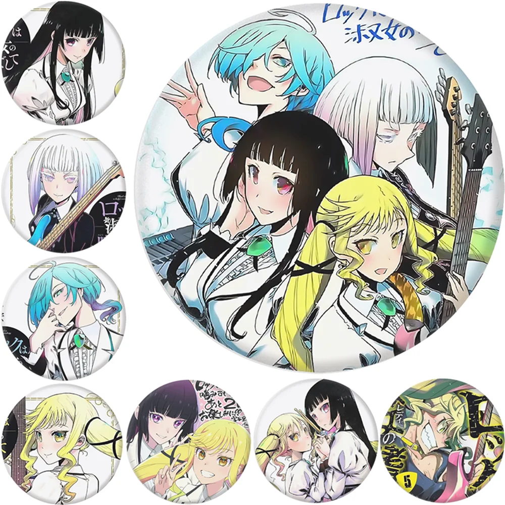 

58 мм аниме рок - это скромность леди Suzunomiya Arisu Shiraya Tamaki Isemi Tina Косплей Костюм Значок Булавка SPTE Брошь из жести