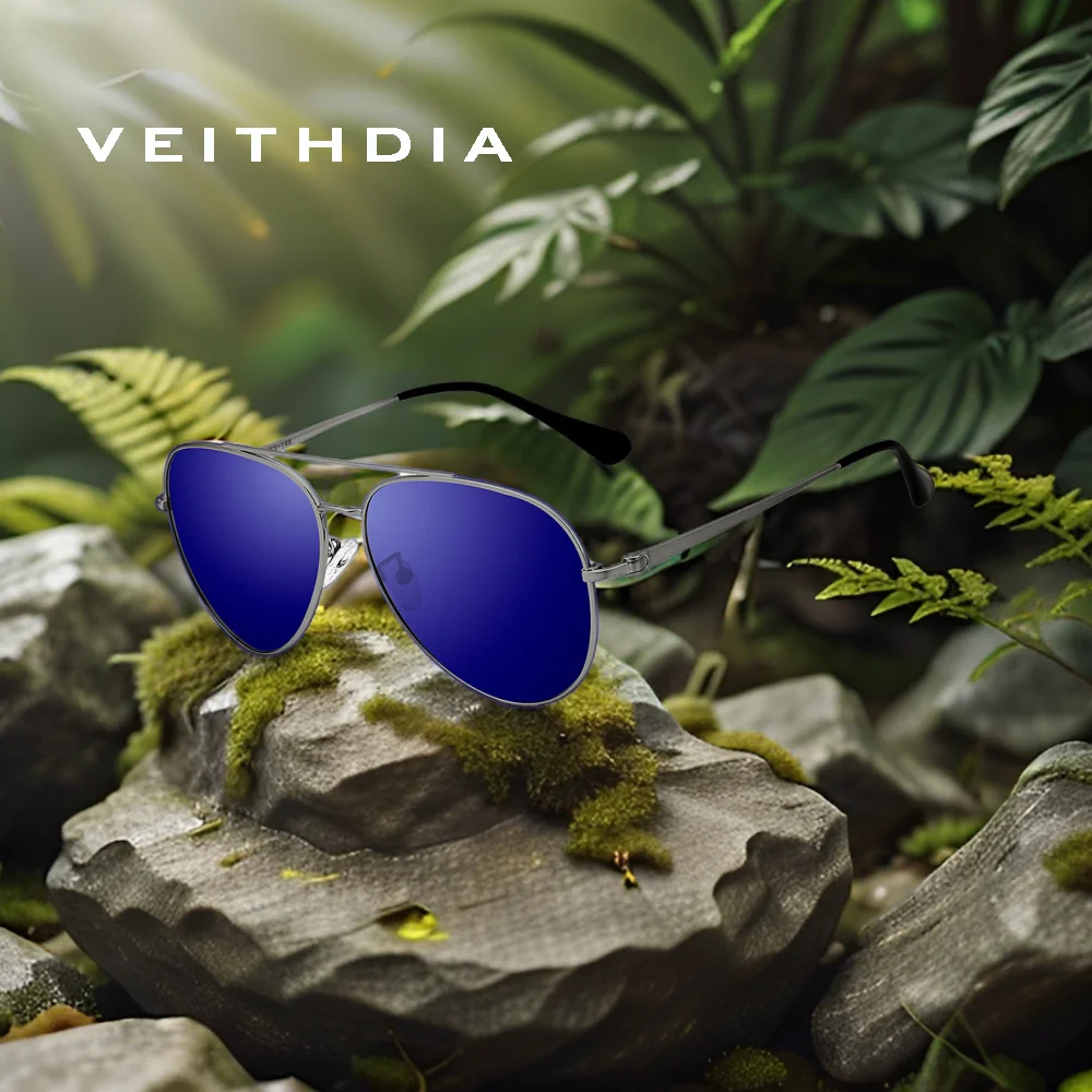 

VEITHDIA поляризационные солнцезащитные очки, классические очки-пилоты, модные мужские и женские зеркальные солнцезащитные очки для вождения, Óculos Gafas De Sol FA08259