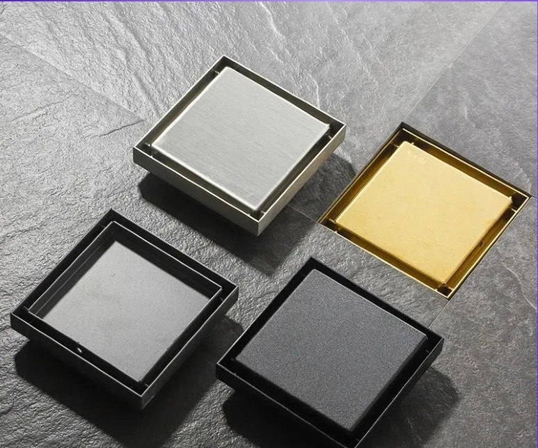 304 Stainless Steel Invisible Floor Drain Hidden Thickened Square Hotel Bathroom Sewer Deodorant Floor Drain