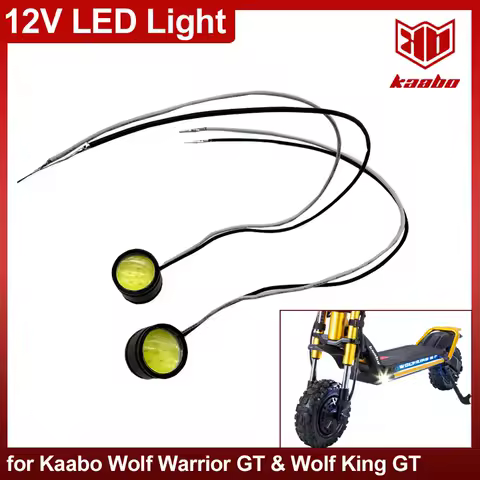 12V LED Light Spotlight Deck Original Accessories for Kaabo Wolf Warrior King GT PRO 72V 60V Parts Electric Scooter