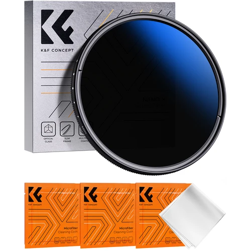 K&F CONCEPT Filtro de lentes ND variables Fader delgado ajustable ND2 a ND400 densidad neutra 37mm 49mm 52mm 58mm 62mm 67mm 77mm 82mm