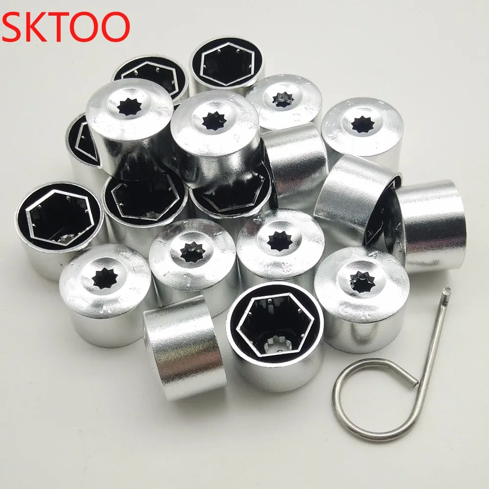 

20PCs/Set 17MM ALLOY WHEEL LOOKING NUT LUG BOLTS COVERS CAPS FOR VW /GOLF /PASSAT /POLO