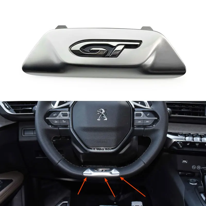 YL00910580 Applicable to 2008 4008 5008 GT steering wheel decoration GT letters ABS chrome plating