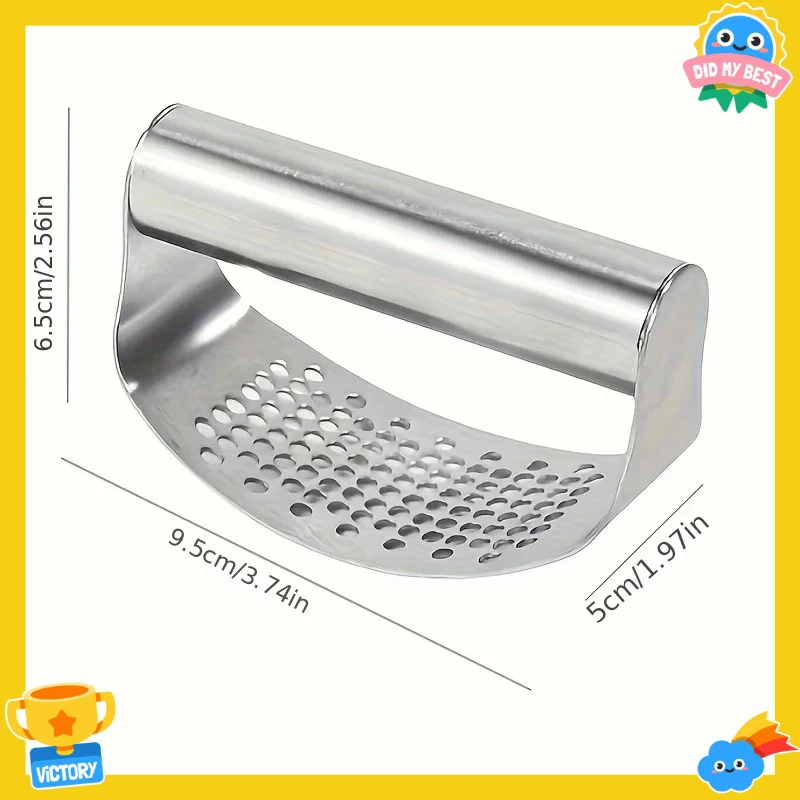 

VERY GOOD Garlic crusher, garlic masher, stainless steel garlic press tool, chopper, easy to clean, easy to carry and store,
