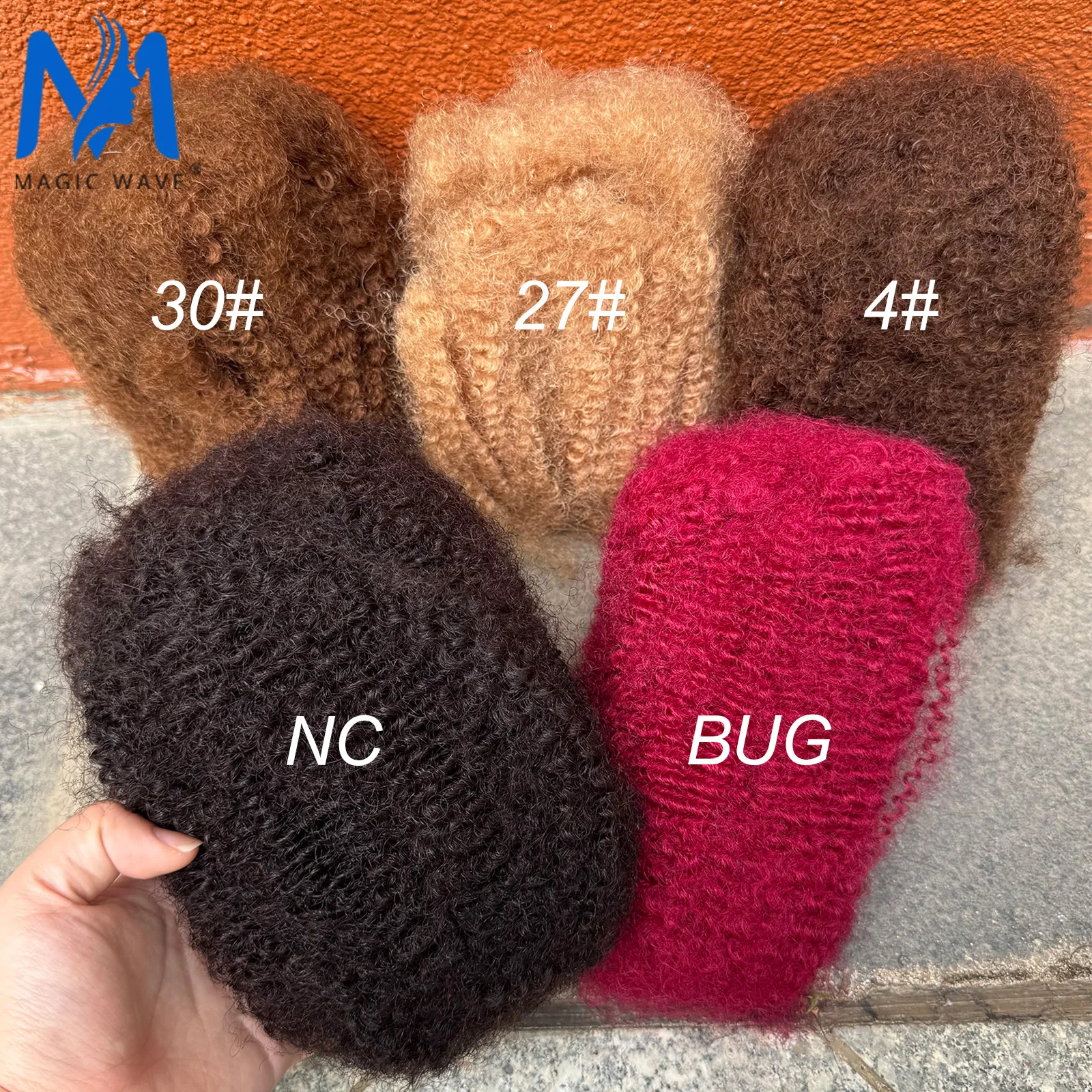 Afro Kinky Curly 4C Human Hair Extension 30g 50g/Pack No Weft Brazilian Remy Bulk for Locs Micro Twist Braiding Hair 10-18inch