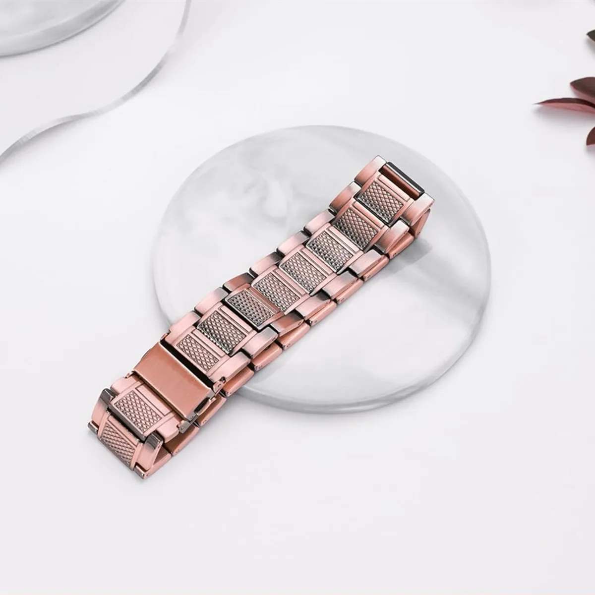 سوار نحاسي ممتاز لصحة الرجال مع تصميم شبكي معصمه مغناطيسي هدايا مجوهرات