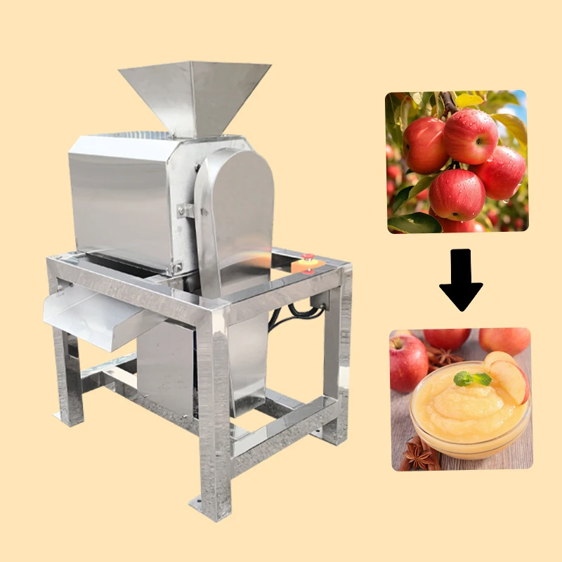 Stainless Steel Automatic Guava Tomato Pulping Beating Machine with Motor Industrial Fruit Pulper Juice Extractor
