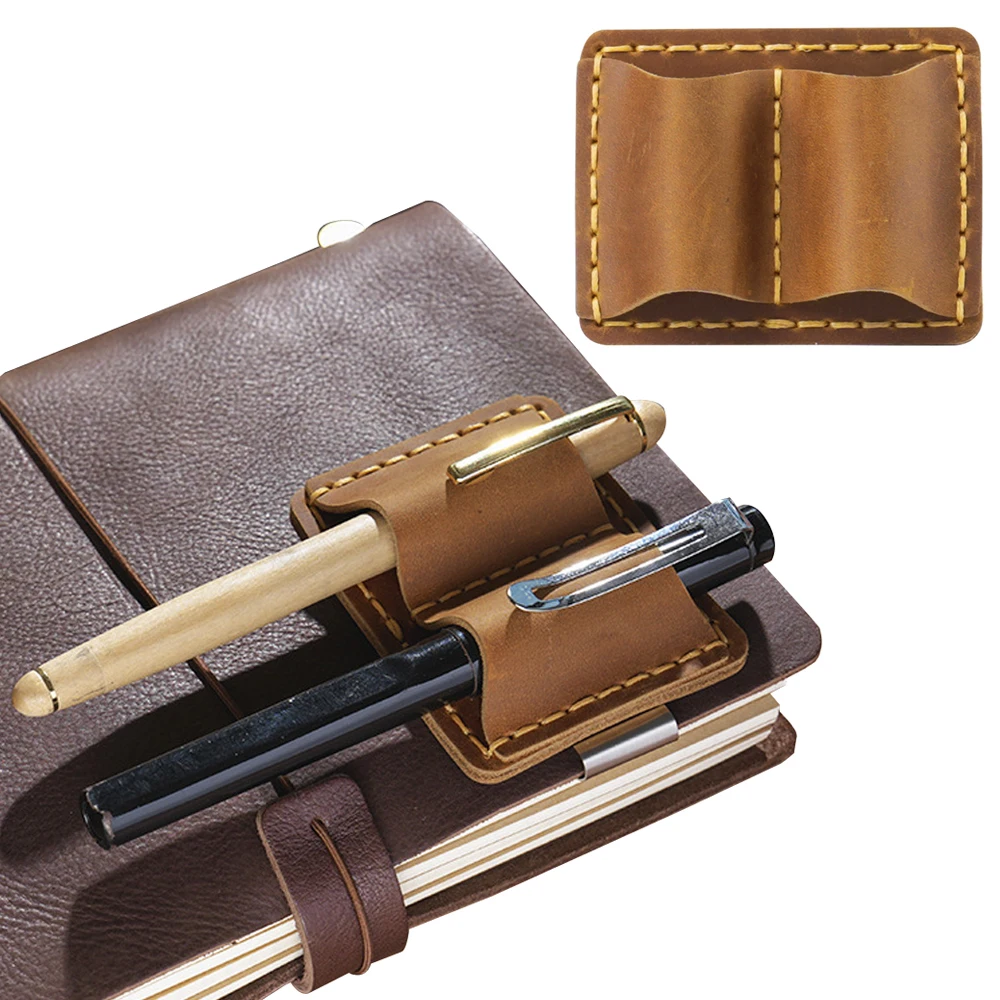 

Винтажная многофункциональная папка для файлов из натуральной кожи с держателем для ручек, органайзер для журналов путешественников