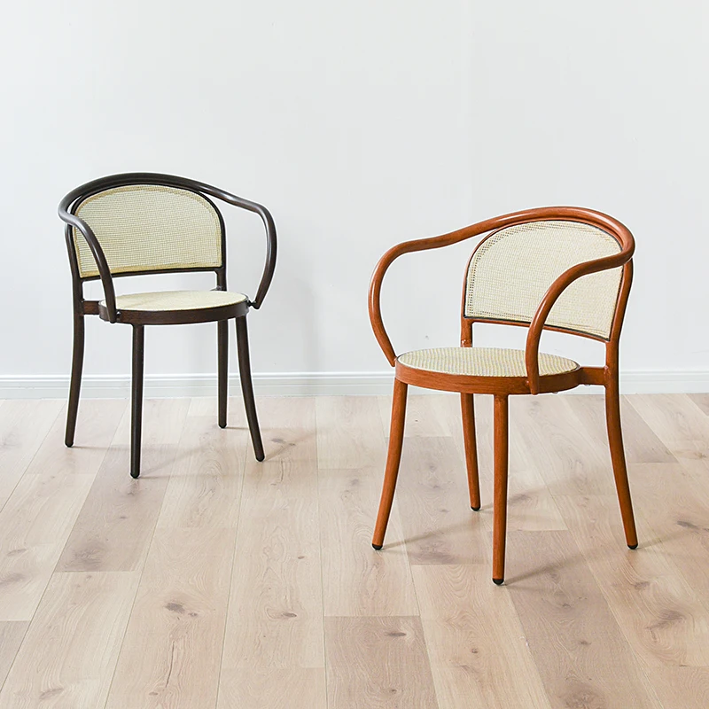 

Nordic rattan chairs, home designers can stack dining chairs, internet celebrity backrest , retro cafe negotiation stools