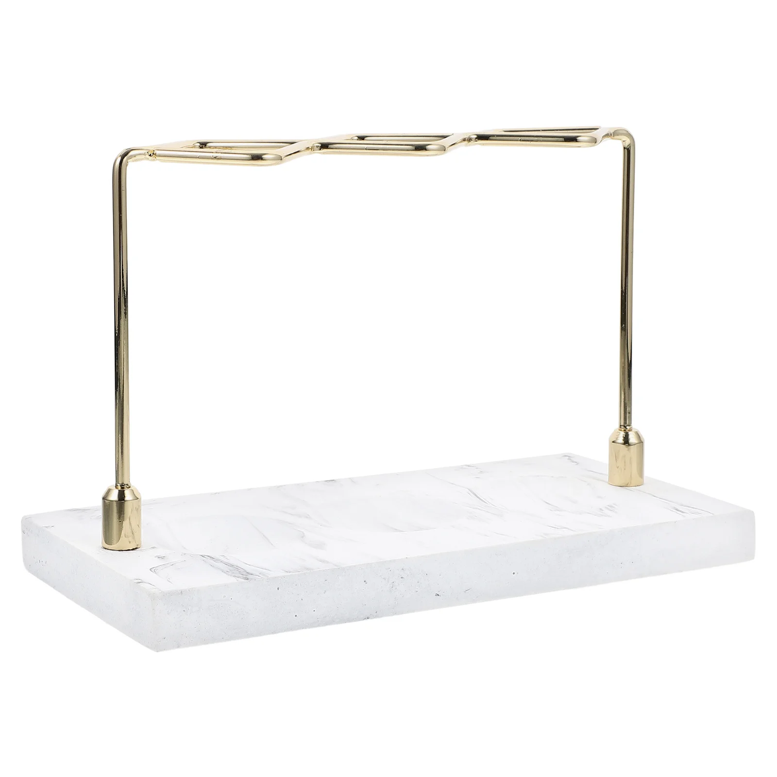 

Multi Functional Marble Toothbrush Holder Easy Rinse Surface Compact Bathroom Organizer Stand for Toothbrush Paste and Brushes