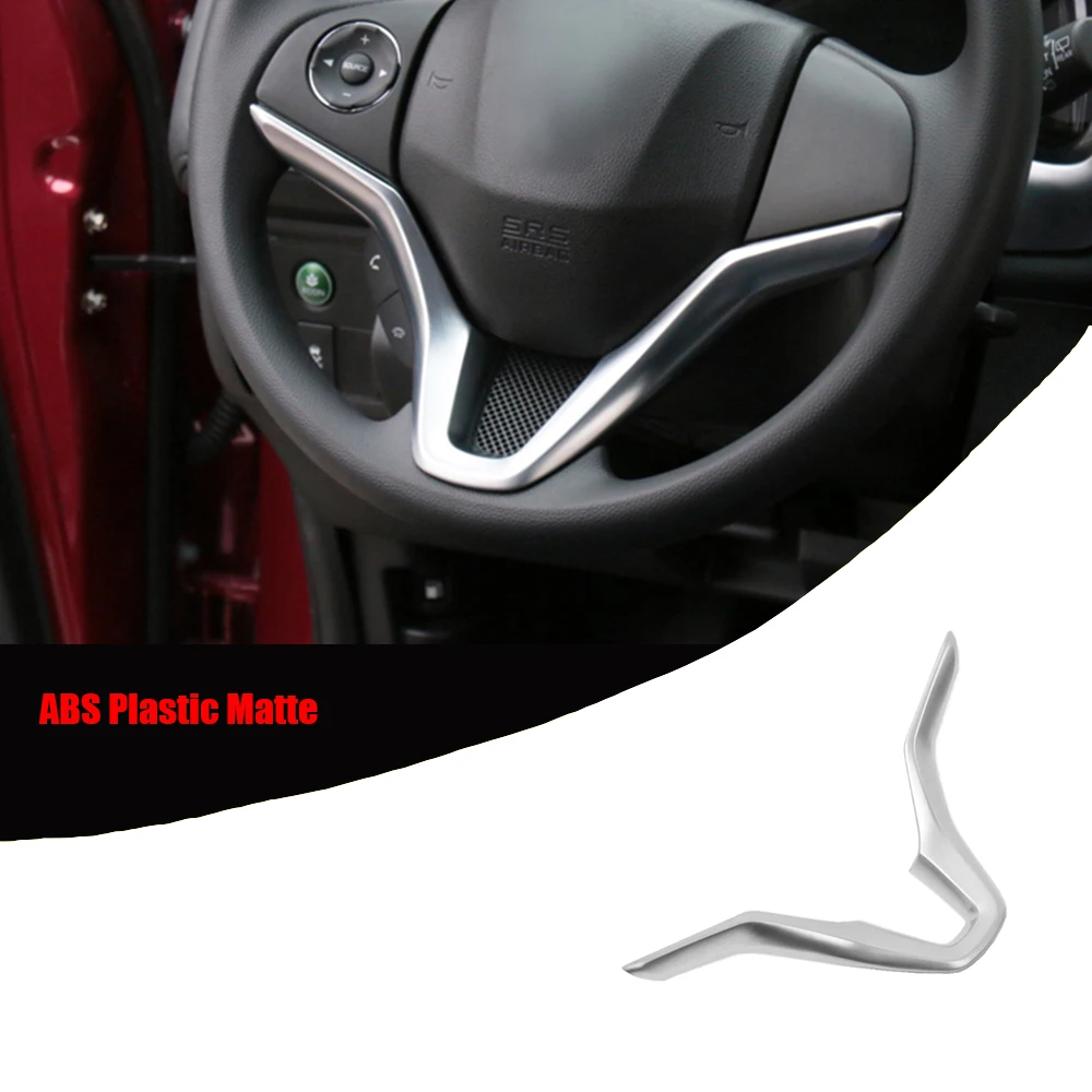 Nakładka na kierownicę z włókna węglowego ABS do Honda FIT Jazz 2015 2016 2017 2018, wewnętrzna naklejka, stylizacja samochodu