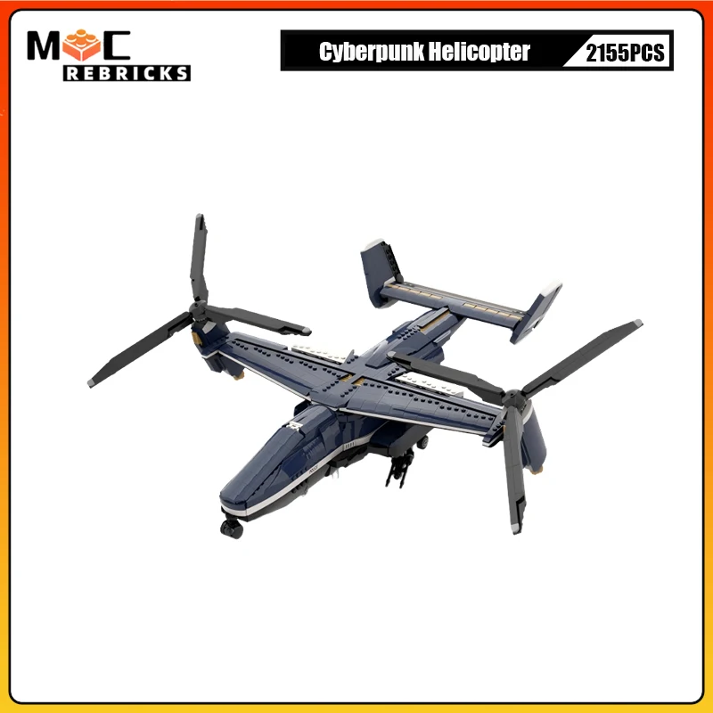 

Научно-фантастический фильм MOC, военный вертолет, строительные блоки, модель в сборе, технологические кирпичи, наборы для коллекционеров «сделай сам», игрушки для мальчиков