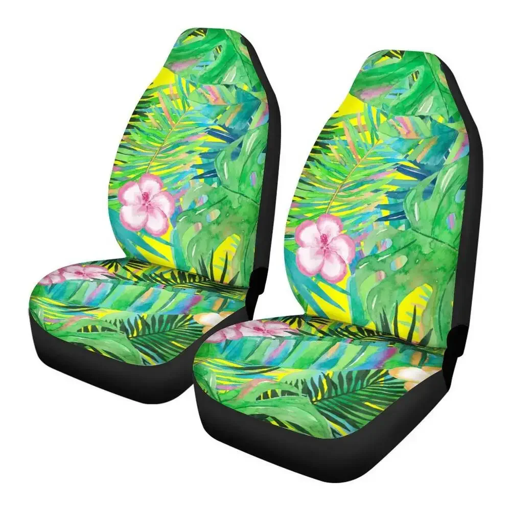 New Tropical Plant Desgin Car Seat Covers for Women Front Seats Universal 2 Pcs