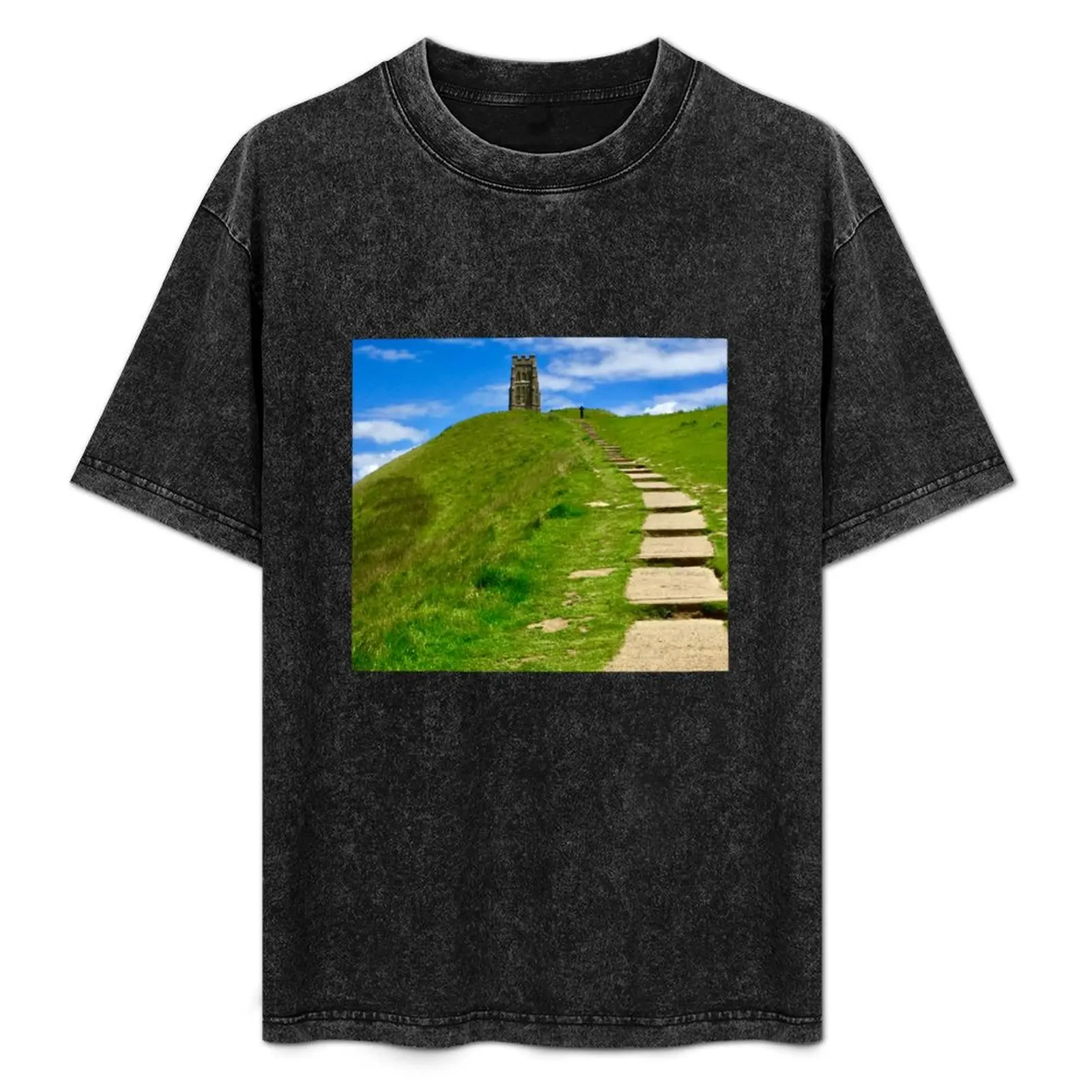 

“Glastonbury Tor” Sacred Places. T-Shirt oversized graphic tee man clothes cute tops men t shirt