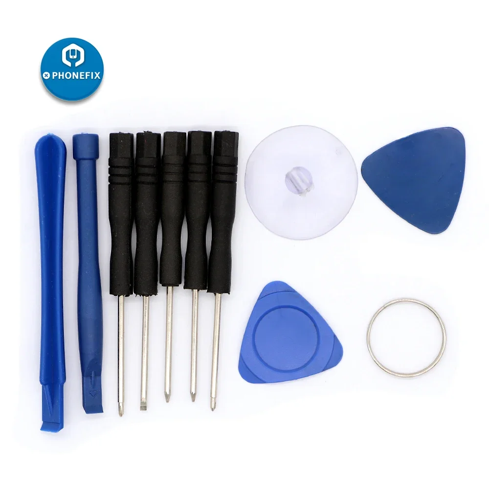 10 IN 1 FAI DA TE Schermo Del Telefono Smontaggio Repair Tool Set di Cacciaviti triangolo di Plastica Della Leva Strumento di Aspirazione Tazza di Crowbars Spudgers