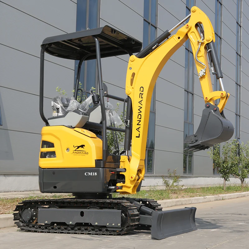 High Power Mini Digger 1000 KG Gasoline Track Micro-Dig 1.8 Ton Home Use High Quality Small Diesel Crawler Excavator Customized