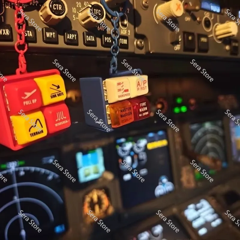 Genuine 737 A320 EGPWS Warning Sound Simulator Warns Commercial Aircraft Route Pilot Crew Car Keychain