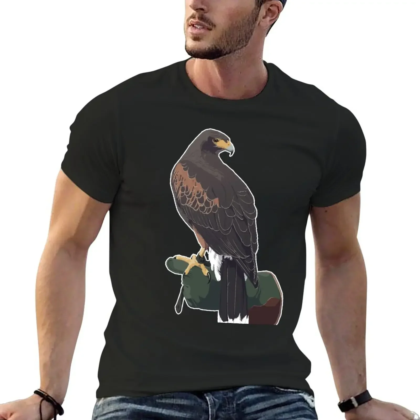 Harris' Hawk on Glove T-Shirt plain customs design your own fruit of the loom mens t shirts