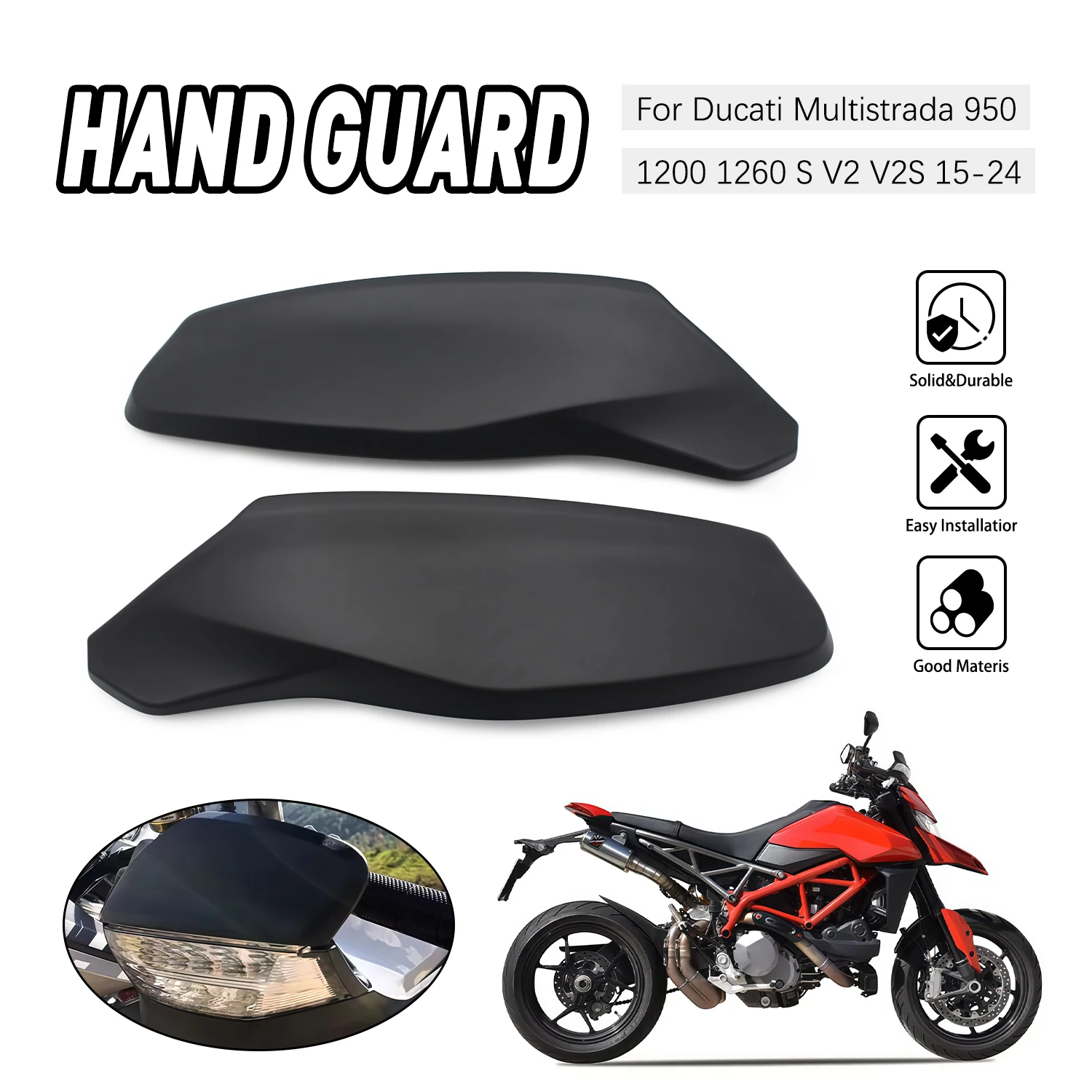 

Для Ducati Hypermotard 950 Multistrada V2 950 1200 1260 S 2015-2025 мотоциклетная защита для рук, защита обтекателя лобового стекла