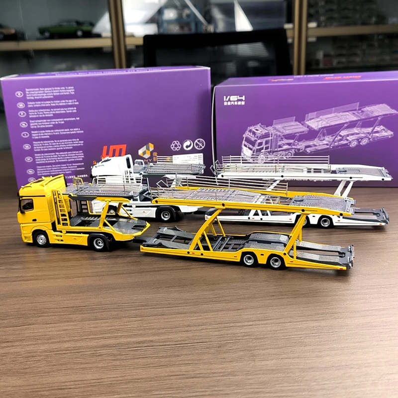Unique Model × Tiny 1/64 Die-casting Model Car Toy Benz Actros Gigaspace 4x2 Semi Trailer Model Toys For Boys Collection Gifts