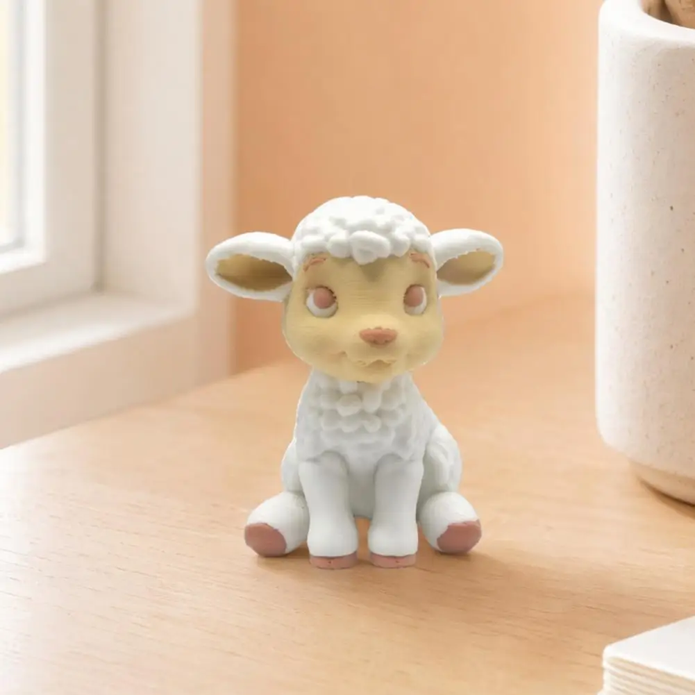 Sheep Decoration Mini Sheep Sculpture 3d Printed Sheep Figurine Mini Desk Decor Statue Sitting Lamp Sculpture Ornament Unique