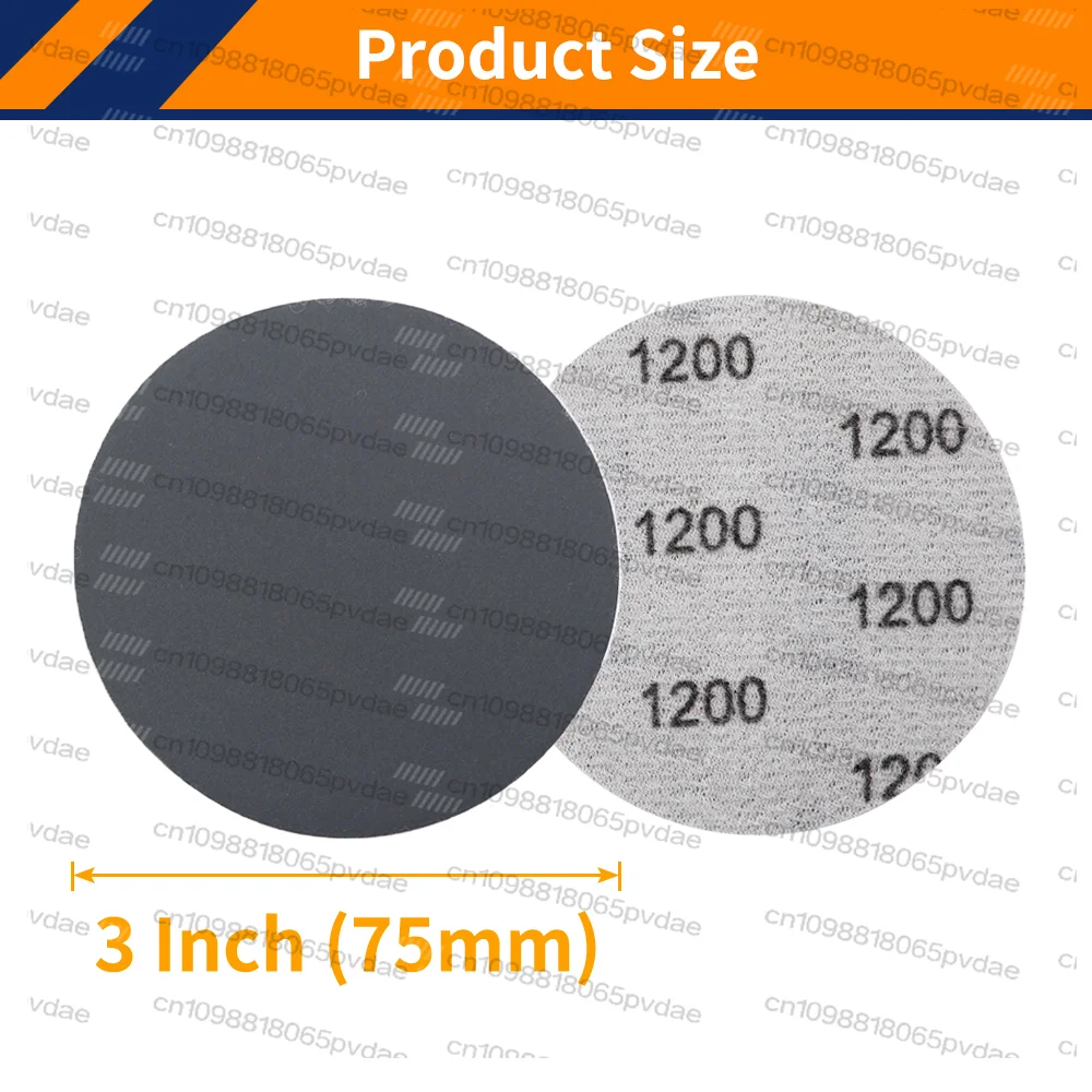3 Inch Sanding Discs Hook and Loop Wet/Dry Sandpaper Silicon Carbide 400-10000 Grits for Random Orbital Sander Automotive Metal
