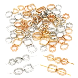 50Pcs Two Hole CCB Love Heart Frame Beads Spacer Connectors Diy Necklace Bracelet Earrings Pendants Jewelry Making Accessories