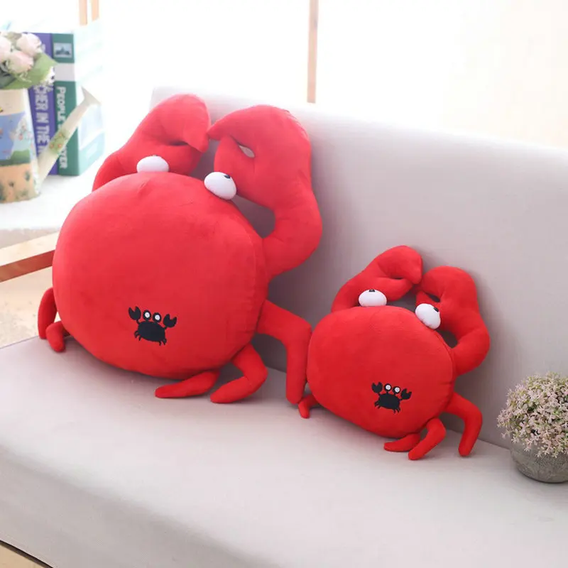 20-50cm Cartoon Red Crab Plush Toy Soft Doll And Comfortable As A Pillow Sea Animals Birthday Present