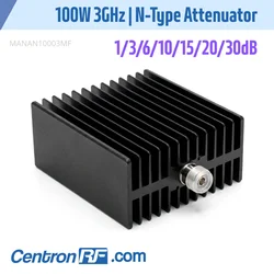 RF-POWER 100W 3GHz, N TYPE M-F Coaxial RF Attenuator,1/3/6/10/15/20/30dB