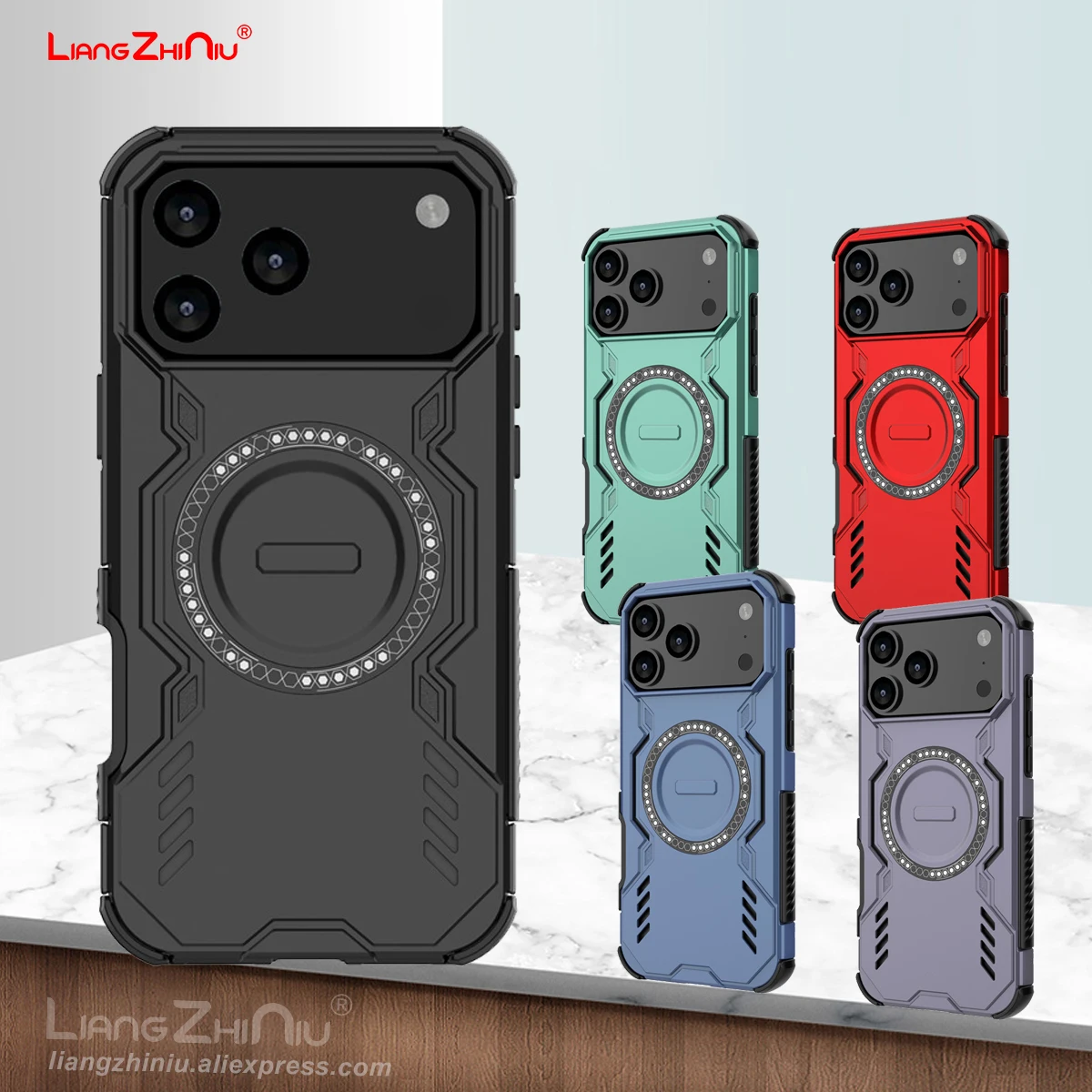 

Magnetic Case For Iphone 17 Pro Max 17 Air 17 Pro 17 16/15 Pro Max Plus Magsafe Charging Breathable Cooling Gaming Phone Cover